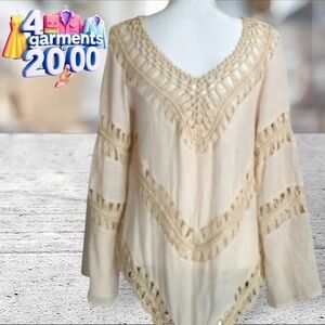 Umgee boho crochet top size M